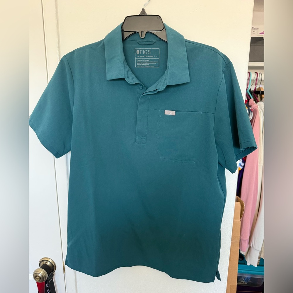 Figs Lima Short Sleeve Scrub Polo